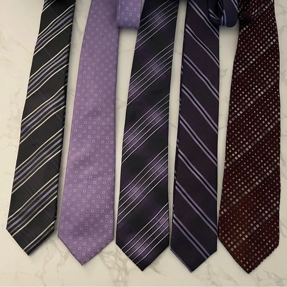 Men's Purple Tie Bundle (All 5 Ties Included) - Picture 1 of 6